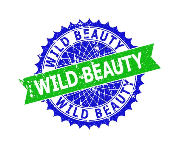 WILD BEAUTY Bicolor Rosette Stress Stamp — Stockový vektor