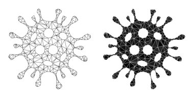 Coronavirus Üçgeni ve Ağ Simgesi