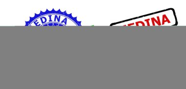 Plastik yüzeyli MEDINA Rosette ve dikdörtgen çift renkli mühürler