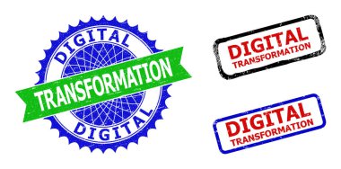 Sayısal Geçiş Rosette ve Dikdörtgen İki Renkli Mühür Yüzeyli Mühürleri