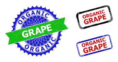 ORGANIC GRAPE Rosette ve Dikdörtgen İki Renkli Yüzeyli Filigranlar