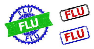 FLU Rosette ve Dikdörtgen Bicolor Tehlike Biçimli Mühürler