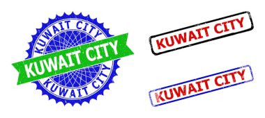 KUWAIT ŞEHRİ Rosette ve Dikdörtgen Çift Renkli Mühürlü Tehlike Yüzeyi