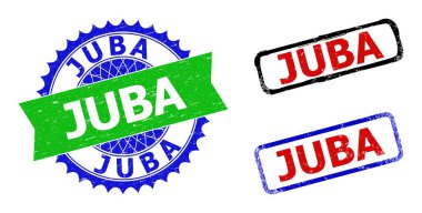 JUBA Rosette ve Dikdörtgen İki Renkli Mühür Çizik Biçimli