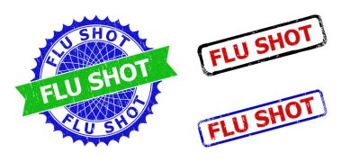 FLU Rosette 'i vurdu ve Kirli Dokularla Dikdörtgen Filigranı