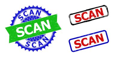 Çizik Yüzeyli Rosette ve Dikdörtgen Filigranı Tara