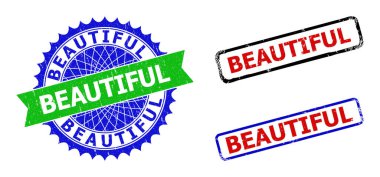 Güzelim Rosette ve Dikdörtgen İki Renkli Mühürlü Tehlike Dokuları