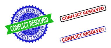 KONFLICT RESOLVED Rosette ve Dikdörtgen Kauçuk Biçimli Filigranlar