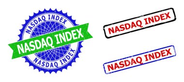 NASDAQ INDEX Rosette ve Çift Renkli Tehlike Dokuları Filigranı