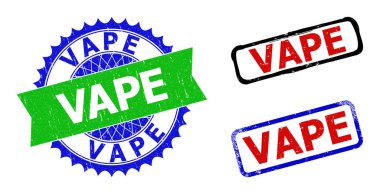 VAPE Rosette ve Dikdörtgen Çift Renkli Tehlike Yüzeyi Filigranı