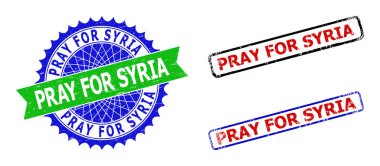 SYRIA Rosette ve Kirli Yüzeyli Damga Mühürleri İçin Dualar