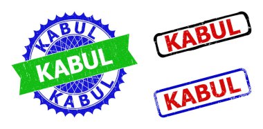 KABUL Rosette ve Dikdörtgen Çift Renkli Mühür Çizik Biçimli