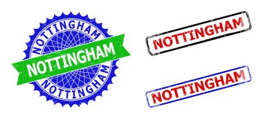 NOTTINGHAM Rosette ve Çürümüş Biçimlendirilmiş Bicolor Mühürleri