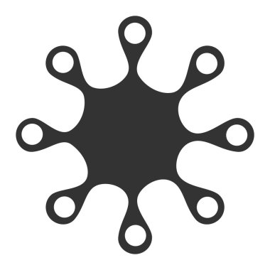 Vektör Eksenli Mikrop Düz Simge Simgesi