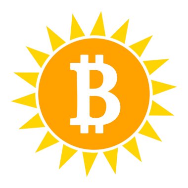 Vektör Bitcoin Düz Simge Resmini Parlatır