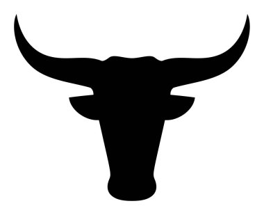 Vektör Boğa Başı Düz Simgesi