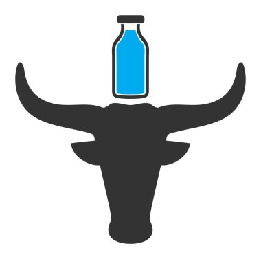 Vektör İnek Sütü Düz Simgesi Resmi