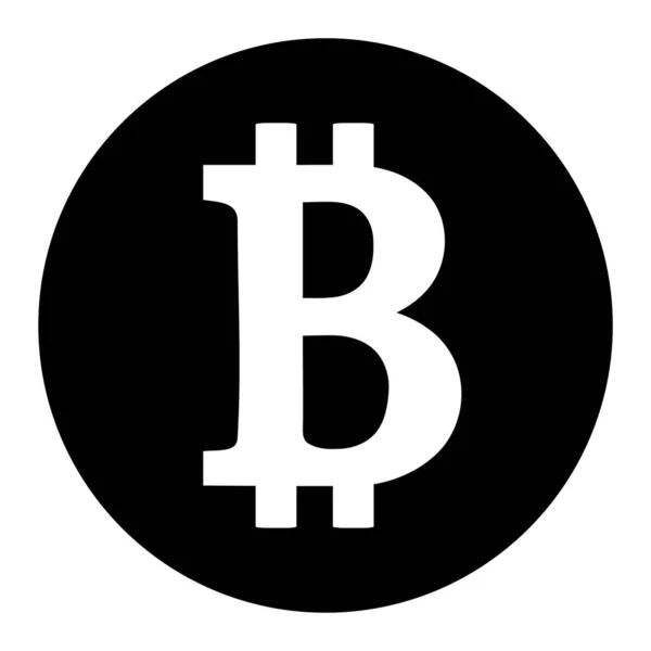 Vector Bitcoin Moneda Icono plano Imagen — Vector de stock