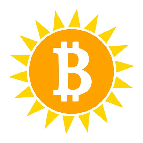 Vektör Bitcoin Düz Simge Resmini Parlatır