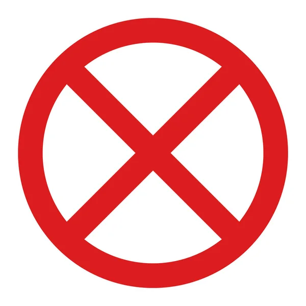 Symbol ploché ikony pro zrušení vektoru — Stockový vektor