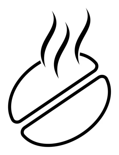 Ilustração plana do ícone do cheiro do café do vetor — Vetor de Stock