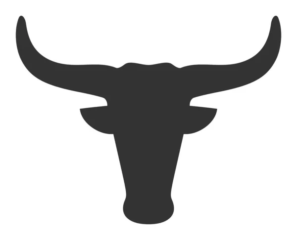 Διανυσματική αγελάδα επικεφαλής επίπεδη εικονίδιο σύμβολο — Διανυσματικό Αρχείο