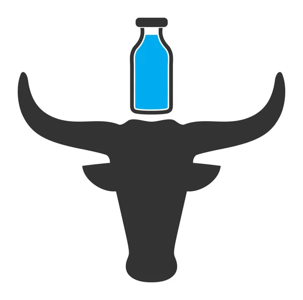 Vektör İnek Sütü Düz Simgesi Resmi — Stok Vektör