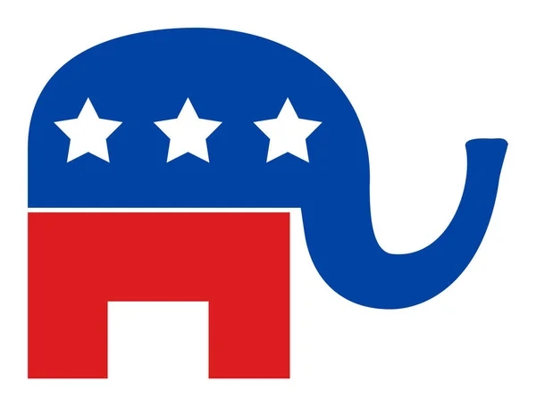 Vector American Political Elephant Flat Icon Image — Stock Vector