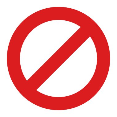 Vektör Yasak Düz Simge Simgesi