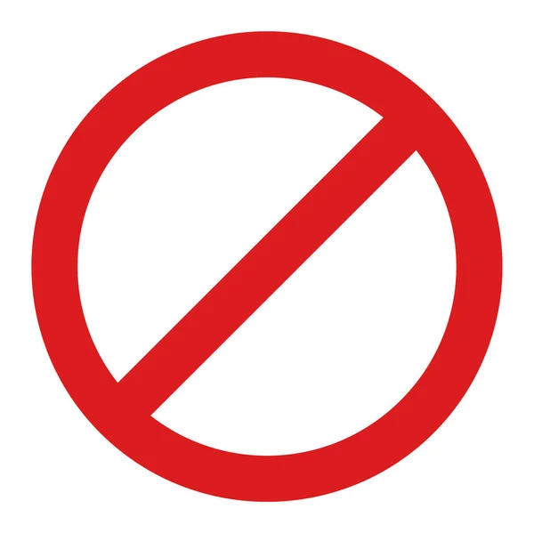 Símbolo de icono plano vectorial prohibido — Vector de stock