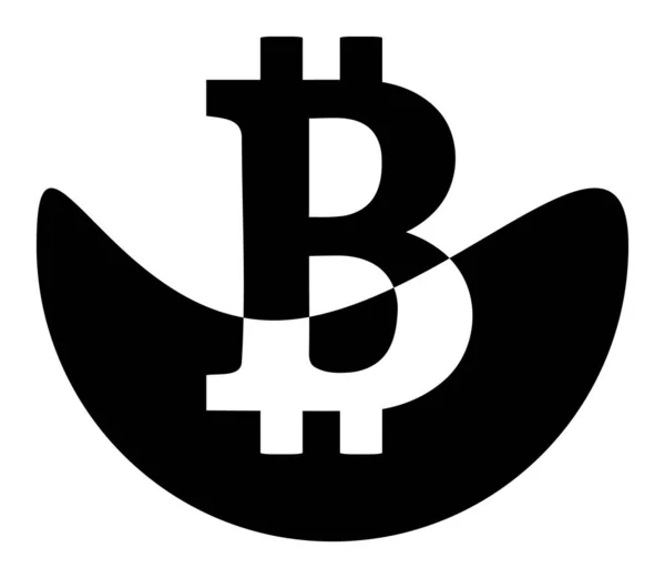 Vektör Eriyen Bitcoin Düz Simgesi