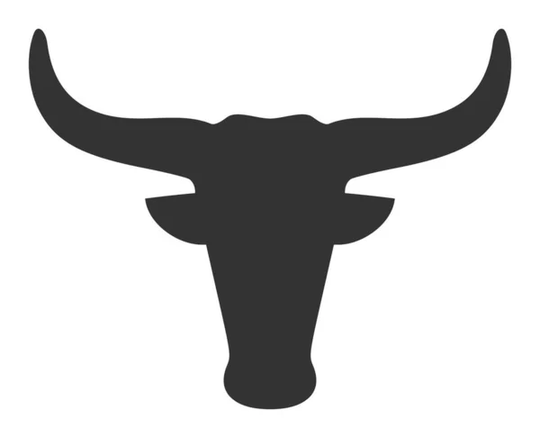 Raster Cow Head Flat Icon Symbol — стокове фото