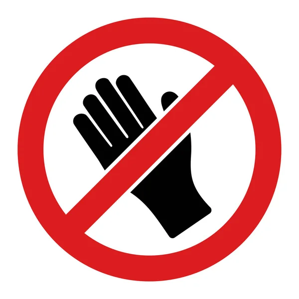 Raster Do Not Touch Flat Icon Image — Stock Photo, Image