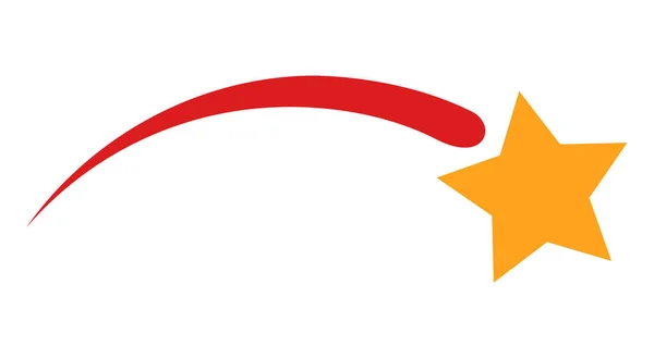 Raster Falling Star Flat ikon szimbólum — Stock Fotó