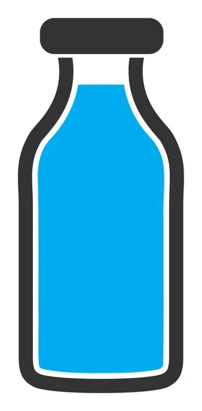 Icono plano de botella de leche rasterizada Ilustración — Foto de Stock