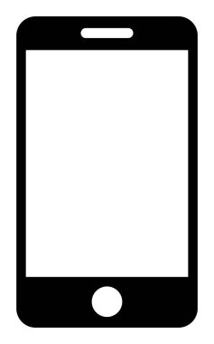 Raster Akıllı Telefon Düz Simgesi Simgesi