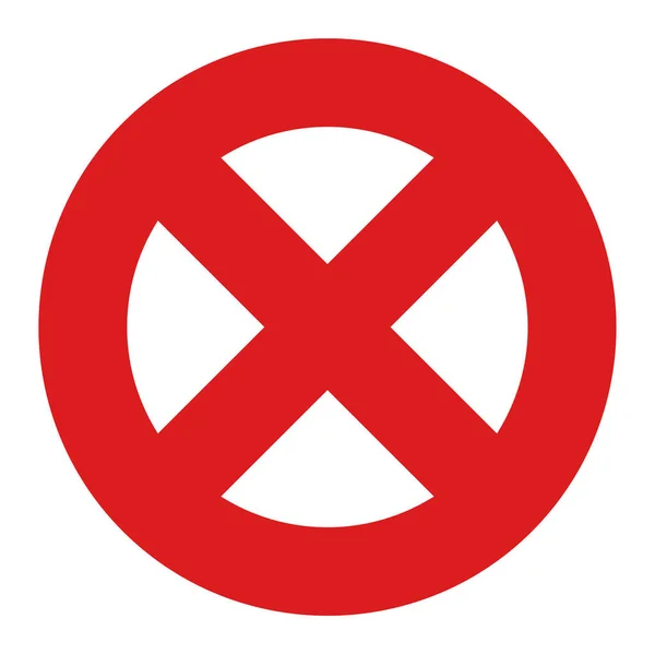 Raster No Entry Flat Icon Symbol — Stockfoto