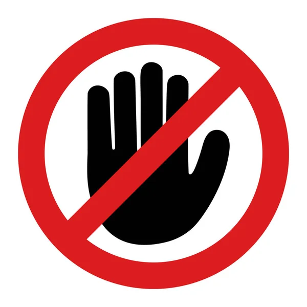 Raster No Hand Flat Icon Illustration — Stock Photo, Image