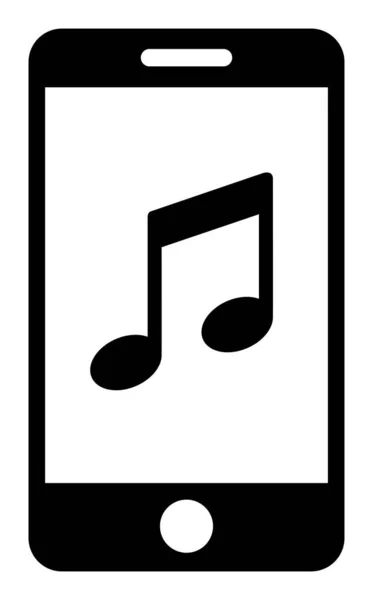 Raster Smartphone Music Flat Icon Illustration — Photo