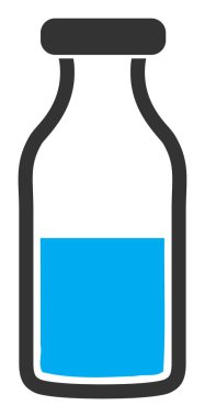 Raster Su Şişesi Düz Simge İllüstrasyonu