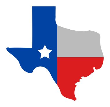 Raster Texas Harita Logosu Düz Simge Simgesi