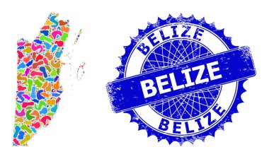 Benekli Mozaik Haritayı ve desenli Damgayı Belize Etti