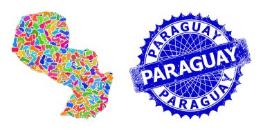 Benek Deseni Paraguay Haritası ve İmdat Mührü