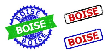 BOISE Rosette ve İki Renkli Dikdörtgen Filigranı Kirli Dokular