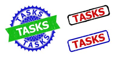 Lastik desenli TASKS Rosette ve dikdörtgen çift renkli mühürler