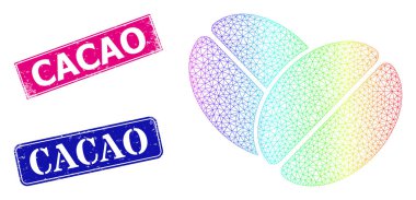 Desenli Kakao Pulları ve Spektrum Ağ Gradyan Kakao Fasulyeleri