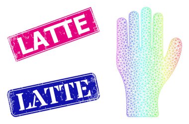 Lastik Latte Rozetler ve Spektrum Ağ Gradyan İnsan Eli