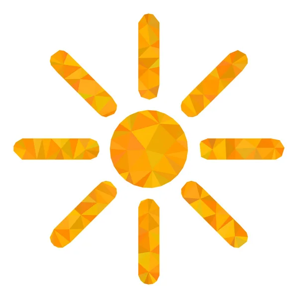 Sunshine Triangle Filled Icon — Stock Vector