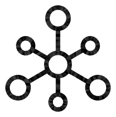 Sistem Bağlantıları Lowpoly Simgesi