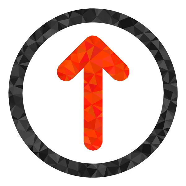 Afgeronde pijl driehoek gevuld pictogram — Stockvector